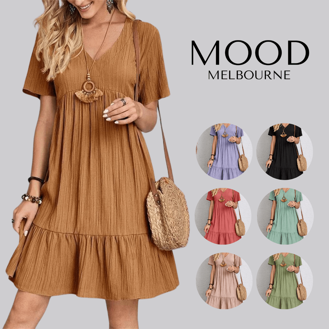 Maria | Tummy-Control Retro V-Neck Dress