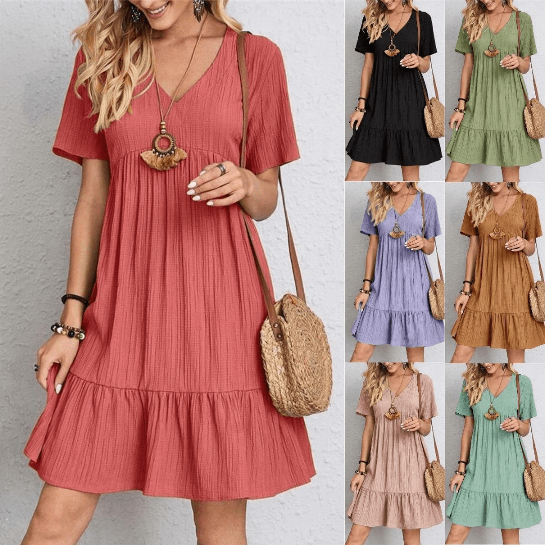 Maria | Tummy-Control Retro V-Neck Dress