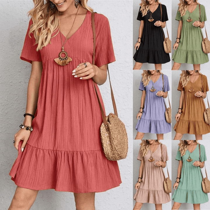 Maria | Tummy-Control Retro V-Neck Dress