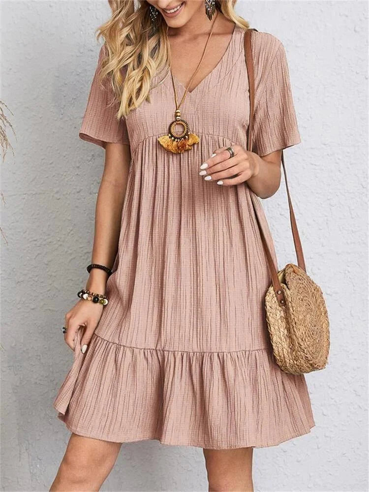 Maria | Tummy-Control Retro V-Neck Dress