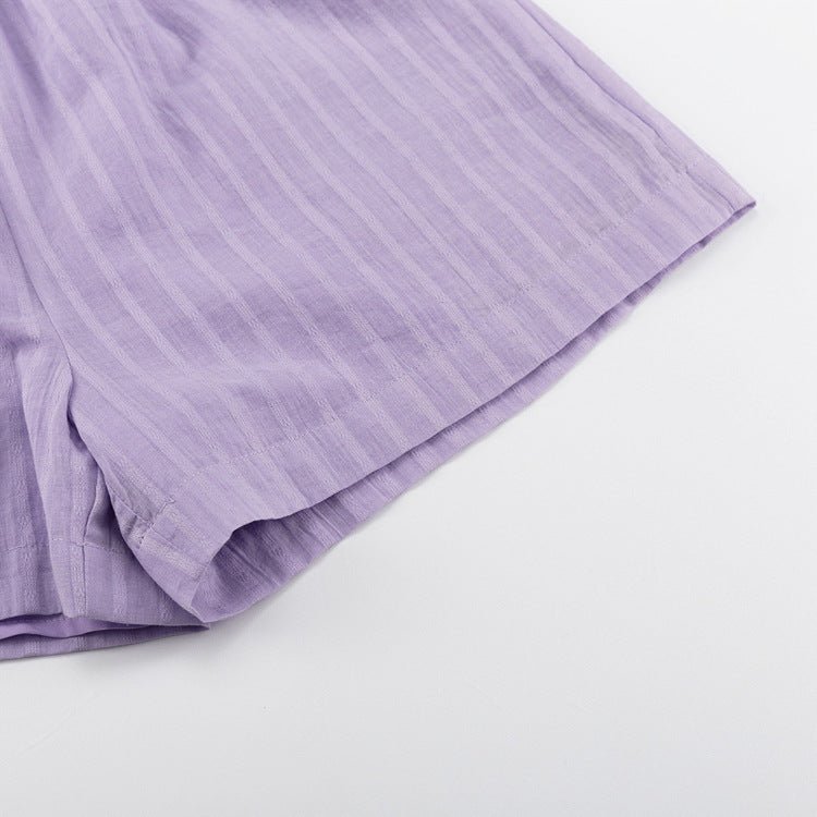 Abigail | Striped Button-Up Two-Piece Set