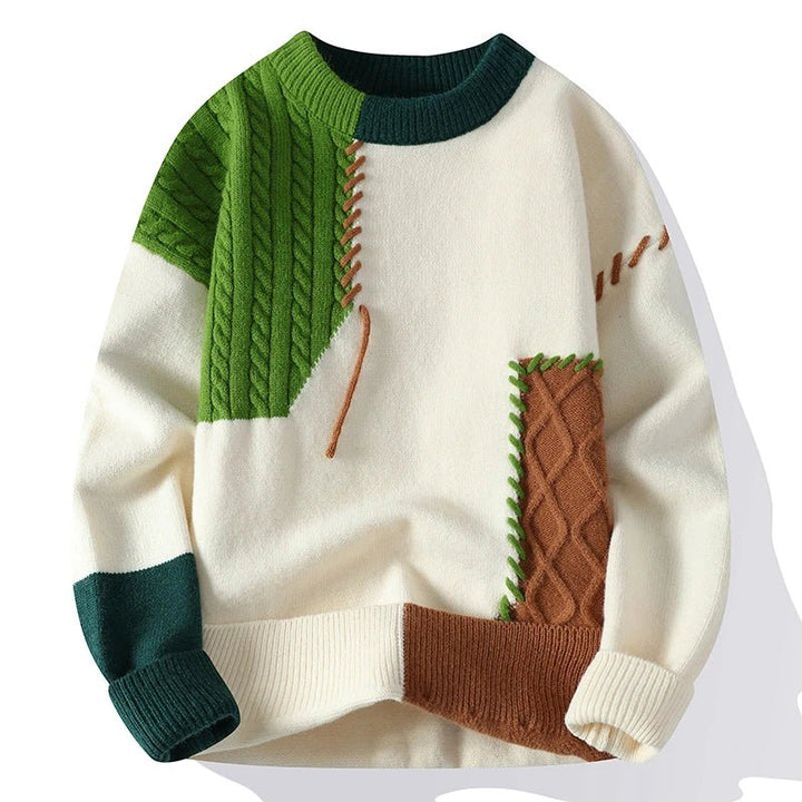 Lando | Patchwork design sweater