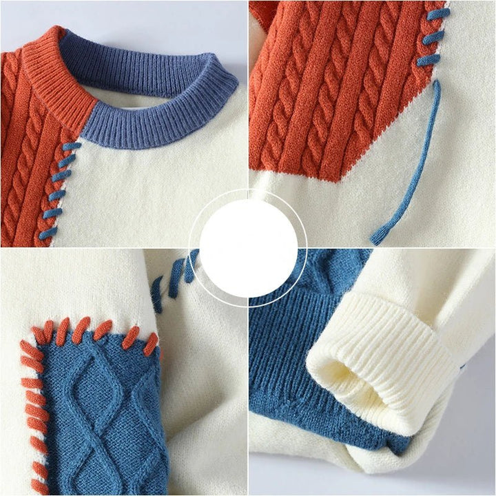 Eliza | Patchwork design sweater