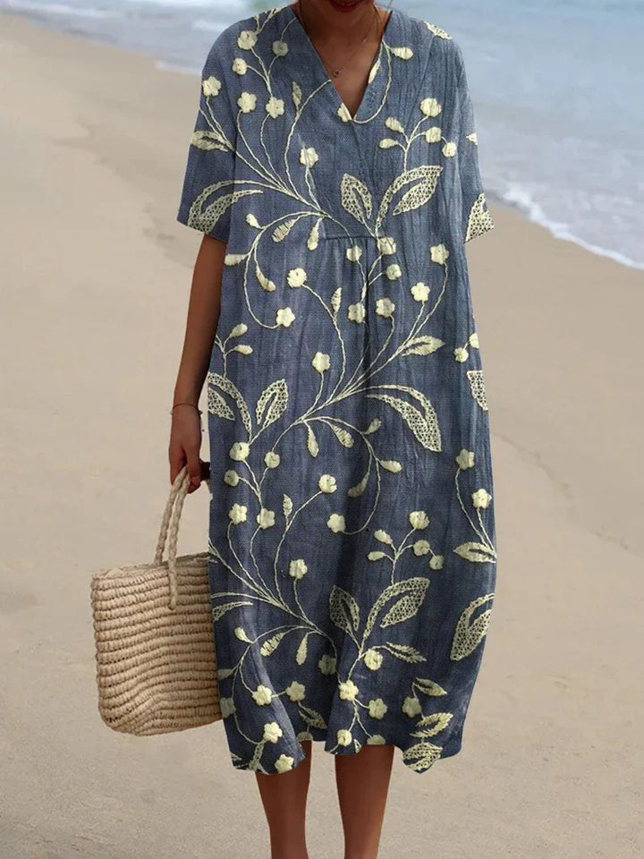 Eliana | Floral Embroidery Dress