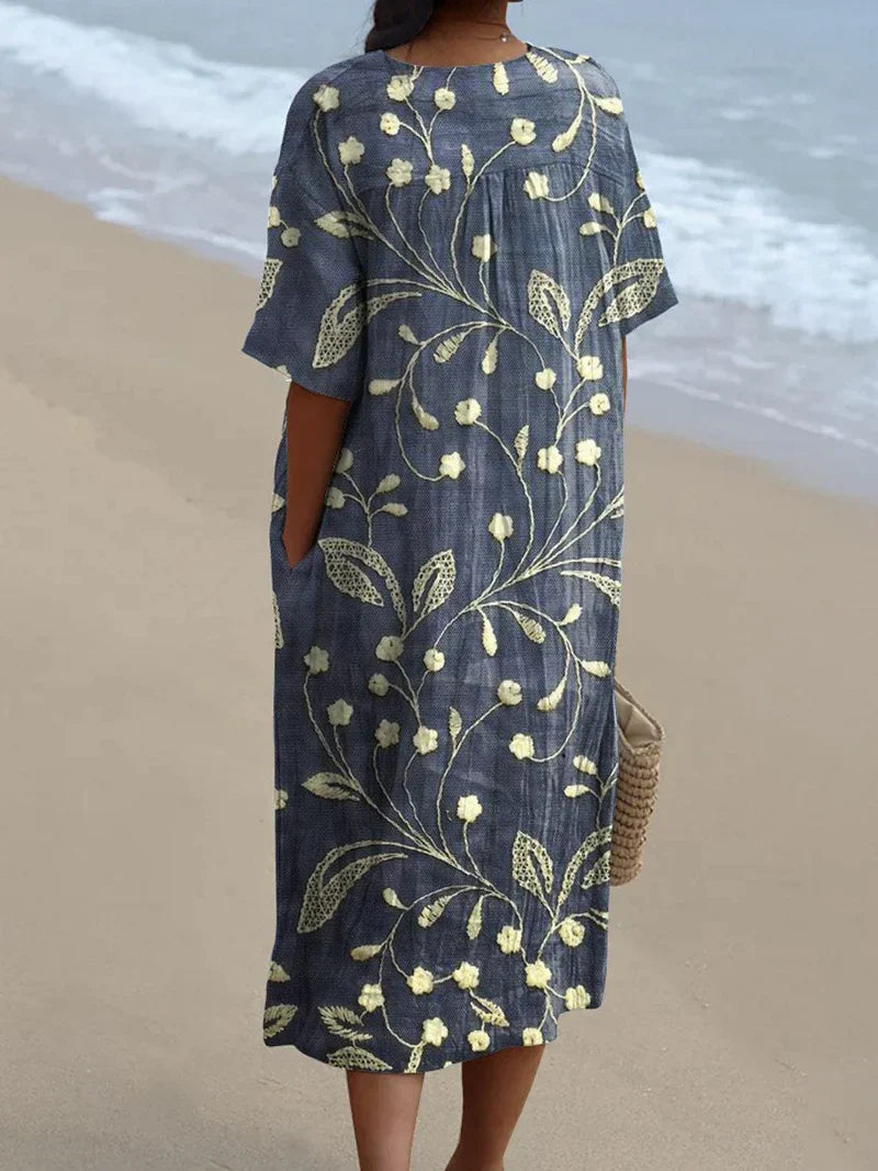 Eliana | Floral Embroidery Dress
