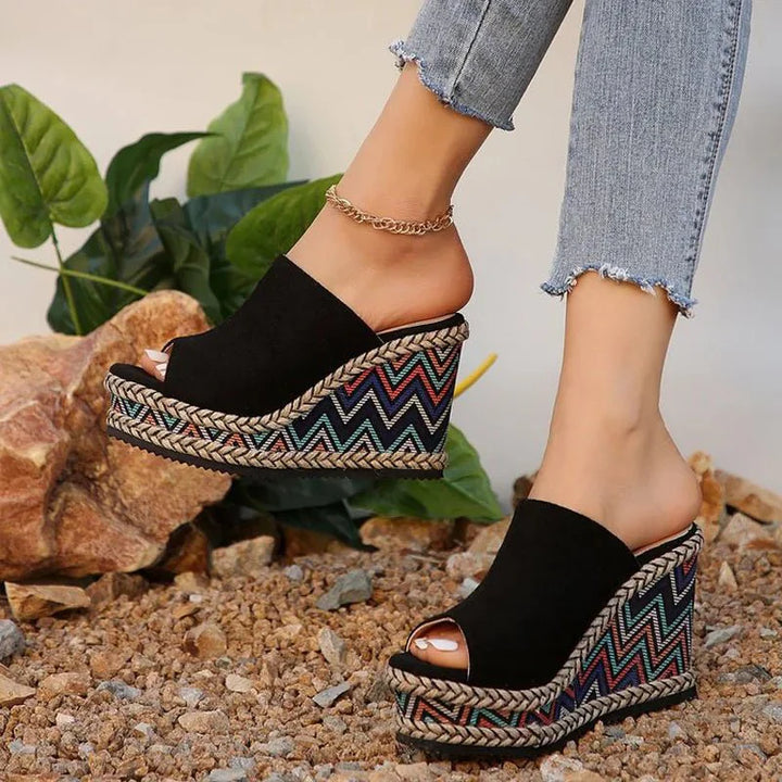 Lara | Boho Platform Wedge Sandals