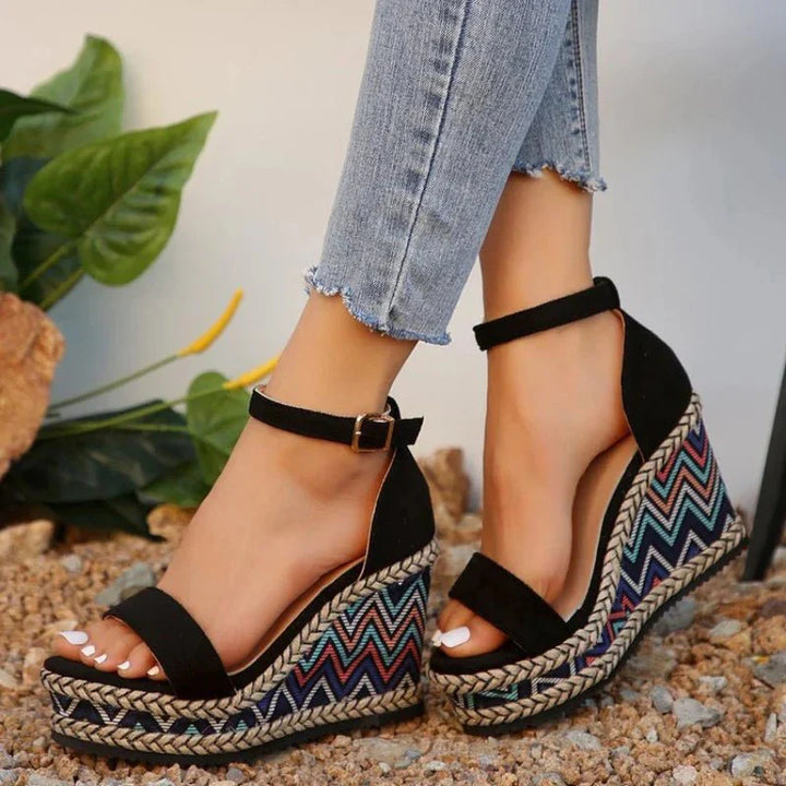 Lara | Boho Platform Wedge Sandals