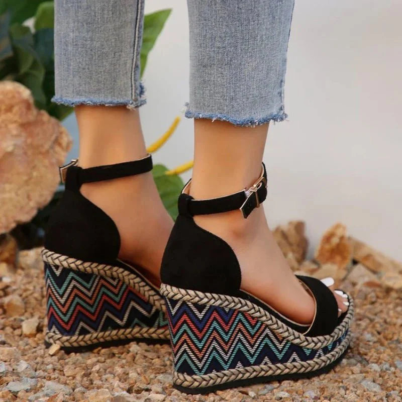 Lara | Boho Platform Wedge Sandals