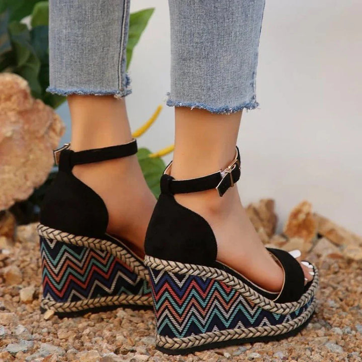 Lara | Boho Platform Wedge Sandals