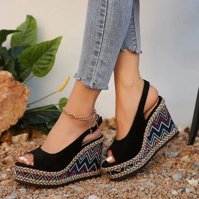 Lara | Boho Platform Wedge Sandals