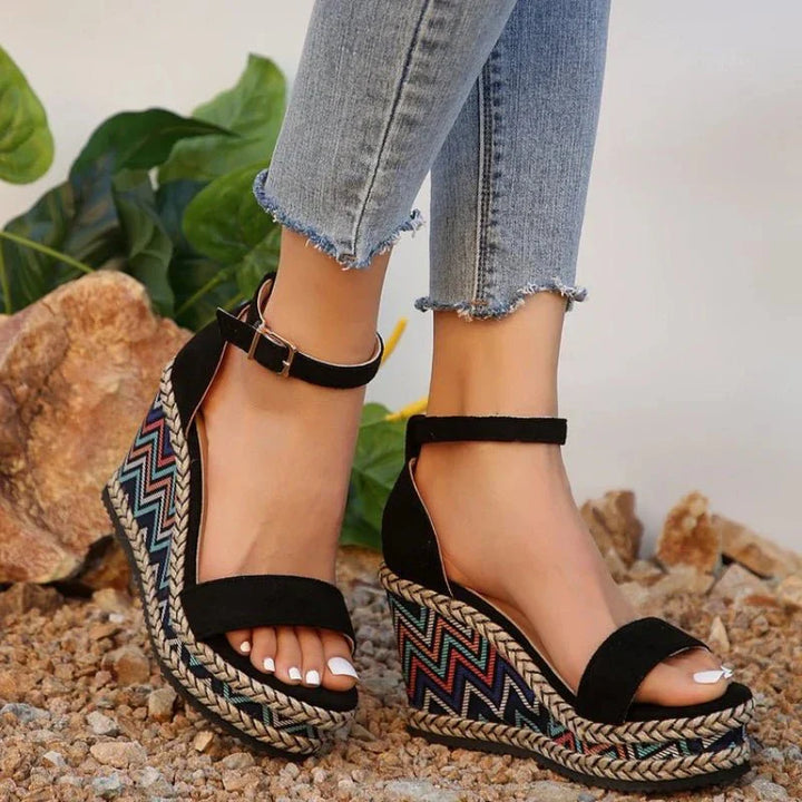 Lara | Boho Platform Wedge Sandals